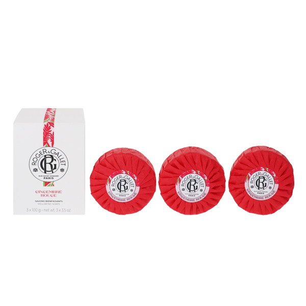 ROGER＆GALLET サボン パフュメ ジンジャールージュ 100g×3 GINGEMBRE ROUGE WELLBEING SOAP