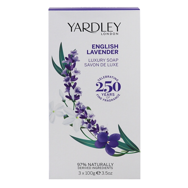 YARDLEY LONDON イングリッシュ ラベンダー ラグジュアリー ソープ 3個セット 100g×3 ENGLISH LAVENDER LUXURY SOAP