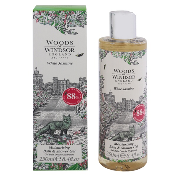 WOODS OF WINDSOR ホワイトジャスミン モイスチャライジング バス＆シャワージェル 250ml