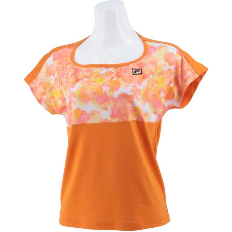 【2023SS】フィラ ゲームシャツ(レディース) [サイズ：M] [カラー：オレンジ] #VL2623-22 FILA 送料無料 スポーツ・アウトドア