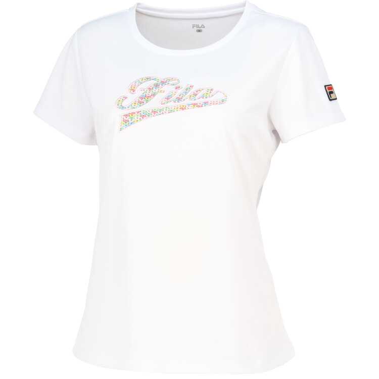 フィラ FILA アップリケTシャツ（レディース) [サイズ：M] [カラー：ホワイト] #VL2808-01 2024SS送料無料 スポーツ・アウトドア