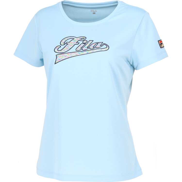 フィラ FILA アップリケTシャツ（レディース) [サイズ：L] [カラー：サックス] #VL2808-10 2024SS送料無料 スポーツ・アウトドア