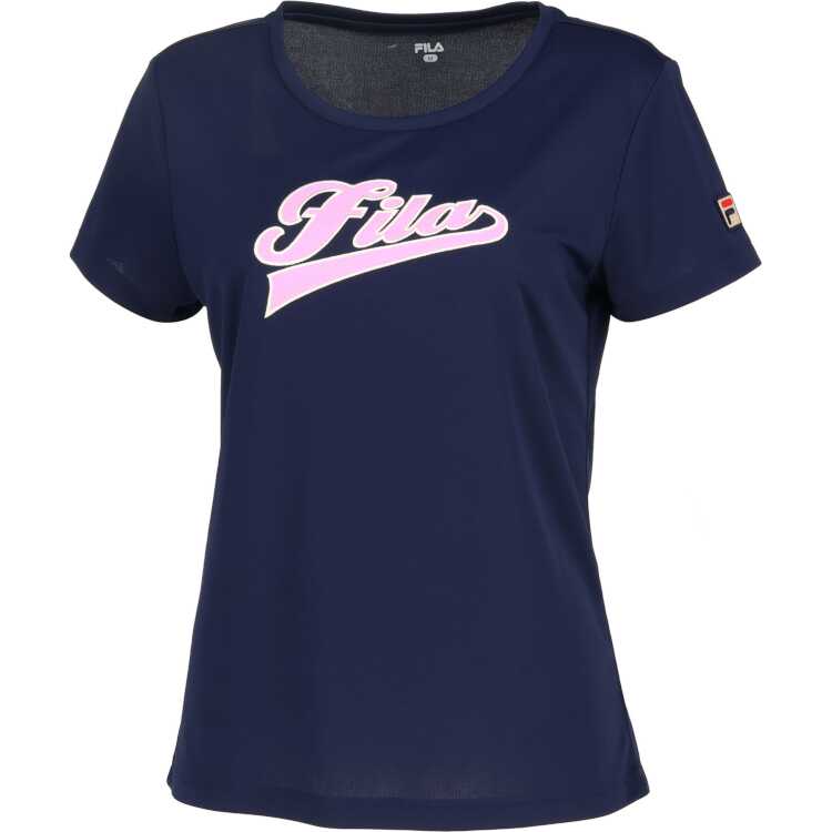 アップリケTシャツ(レディース) [サイズ：M] [カラー：フィラネイビー] #VL2866-20 FILA 送料無料 スポーツ・アウトドア