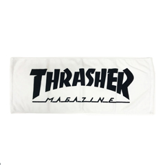 スラッシャー THRASHER フェイスタオル [カラー：ホワイト×ブラック] #20TH-T01 衣料品・布製品・服飾用品