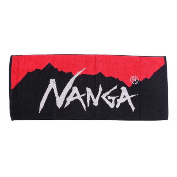 NANGA ナンガ ロゴ タオル [カラー：レッド×ブラック] [サイズ：34×80cm] #N1FTG5N3-RED/BLK 2023SSスポーツ・アウトドア