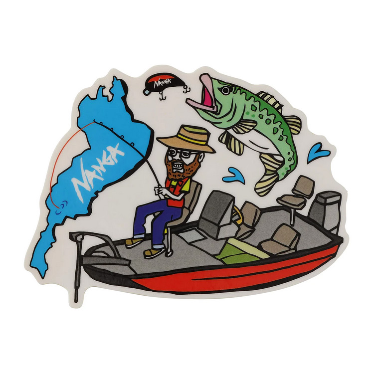ナンガ×ウシオダヒロアキ ステッカー フィッシング 釣り #NA24543G502Z-FISHING NANGA 送料無料 スポーツ・アウトドア